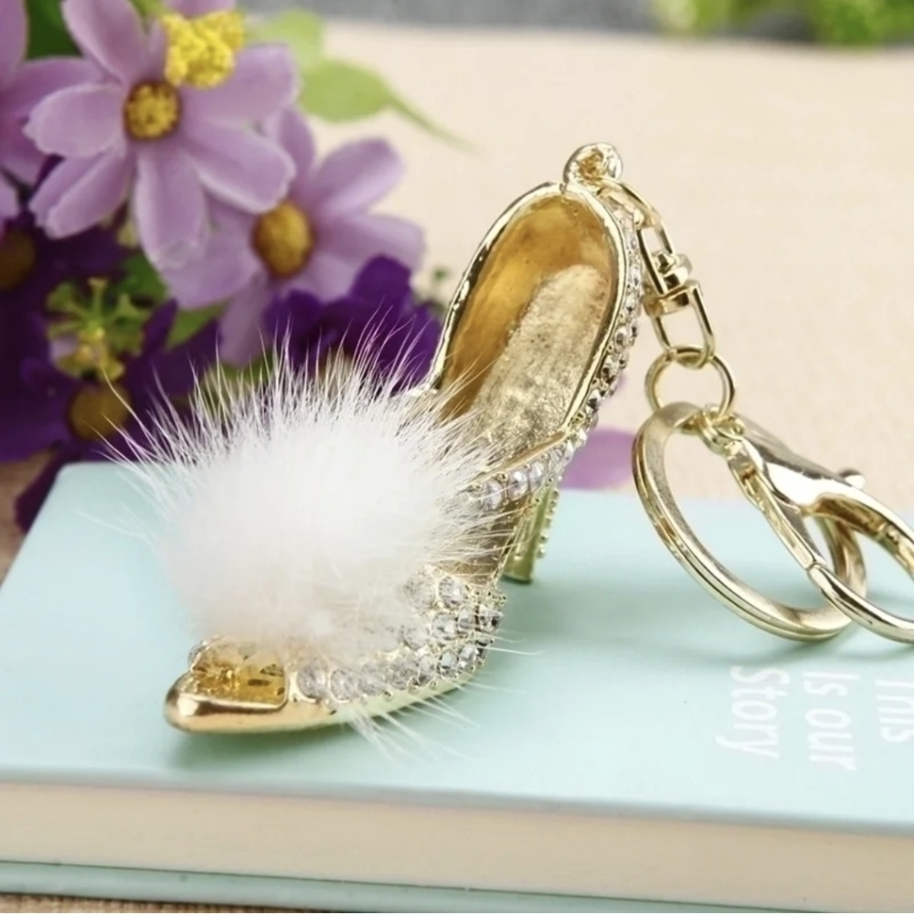 Faux Fur Heel Keychain/Bag Charm